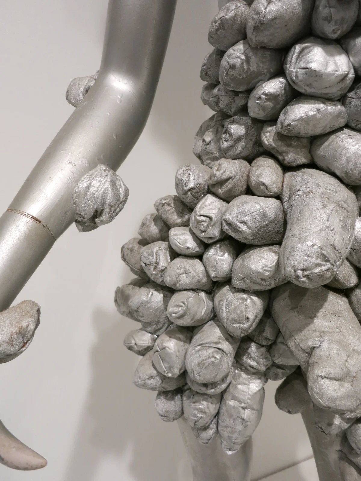 A detail of Yayoi Kusama's 'Phallic Girl' 1967