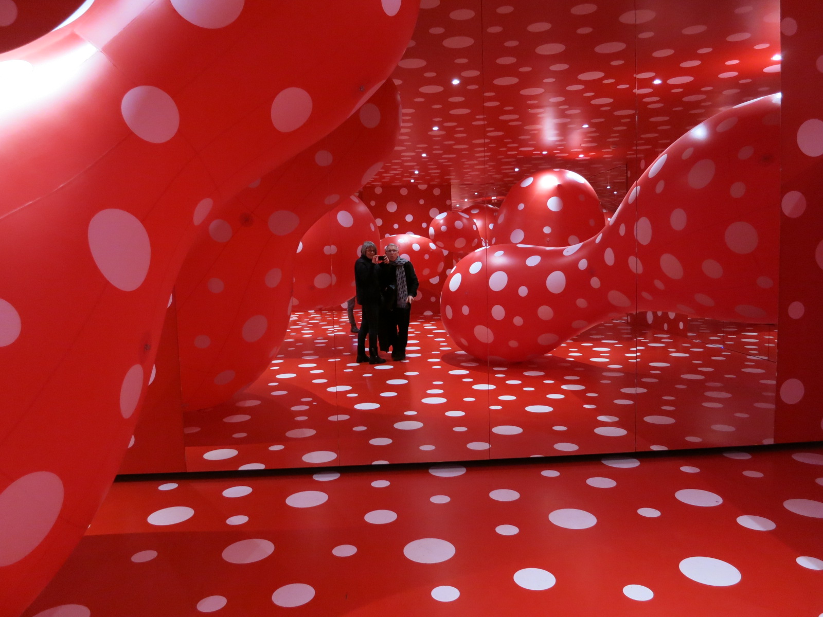 Yayoi Kusama's 1980s works in the In Infinity Retrospective at the Louisiana Museum of Modern Art, Denmark 2015.