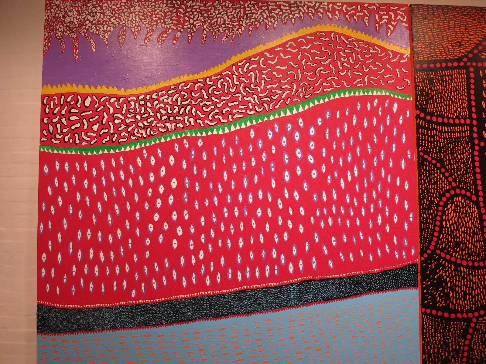 Yayoi Kusama's 'In Infinity' Retrospective exhibition at the Louisiana Museum of Modern Art, Denmark 2015. 'All About Joy' 2014