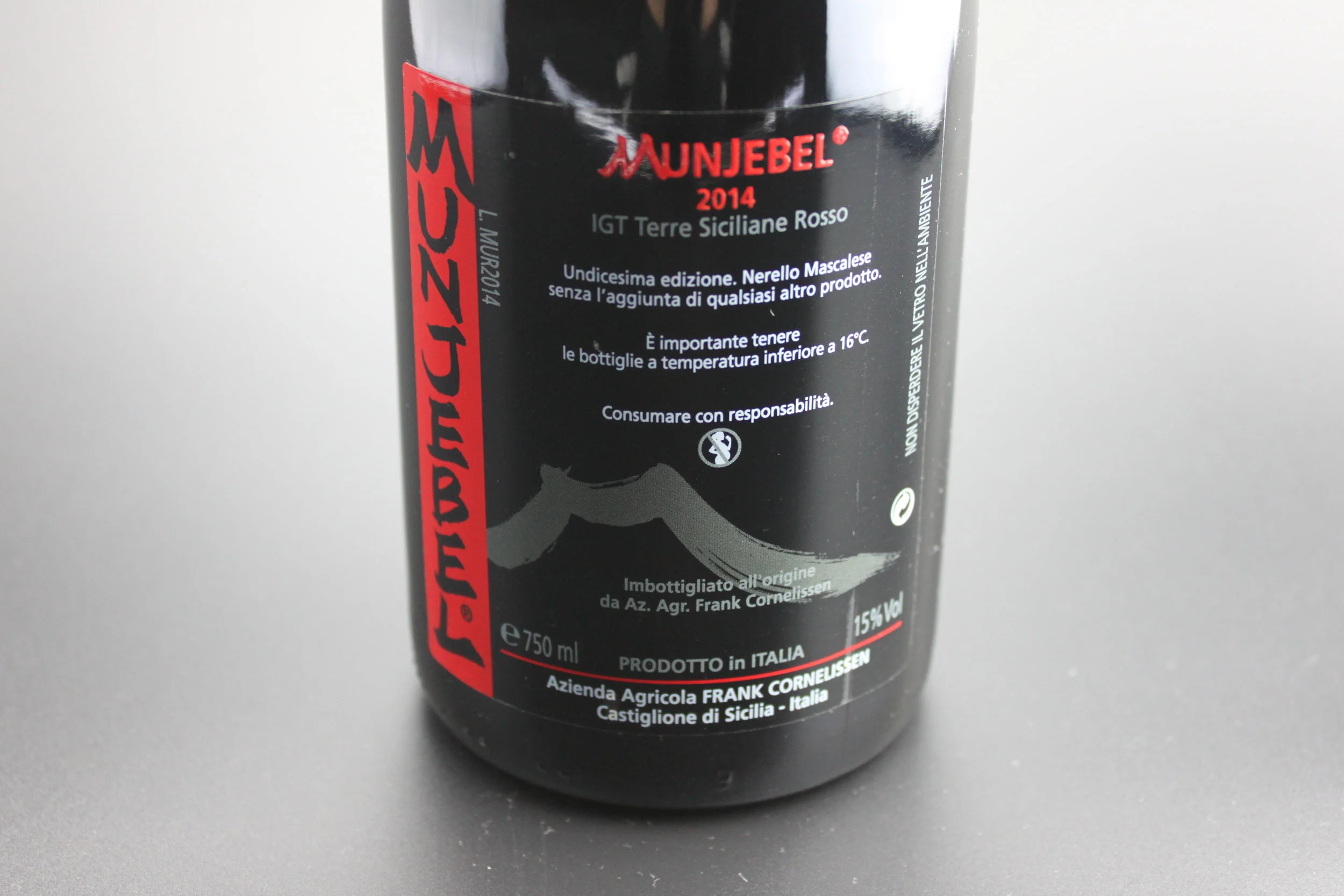 Sommelier at Home Frank Cornelissen Munjebel Rosso 2014 & 2015