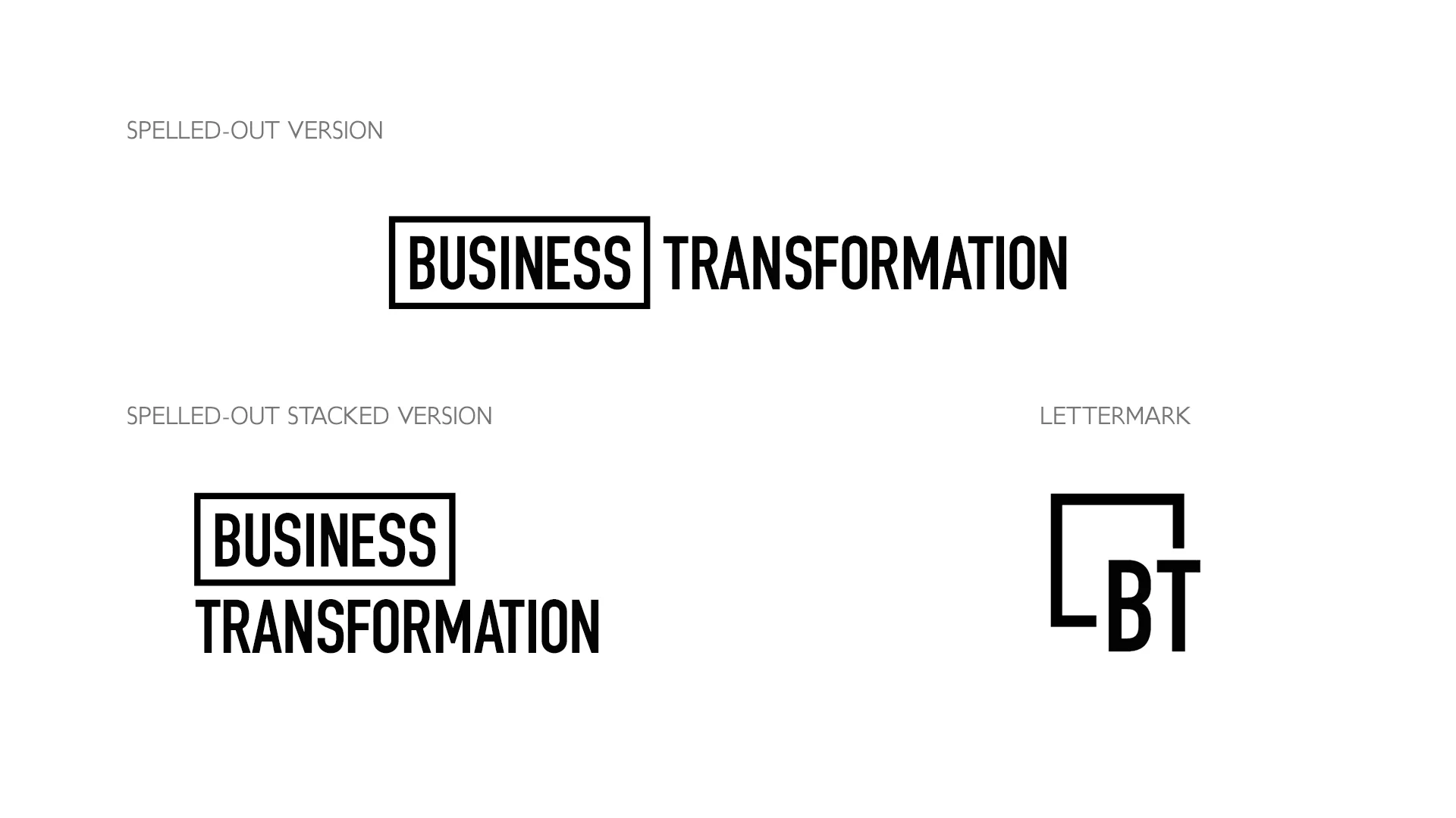Business Transformation - Early Logo Pitch "B"