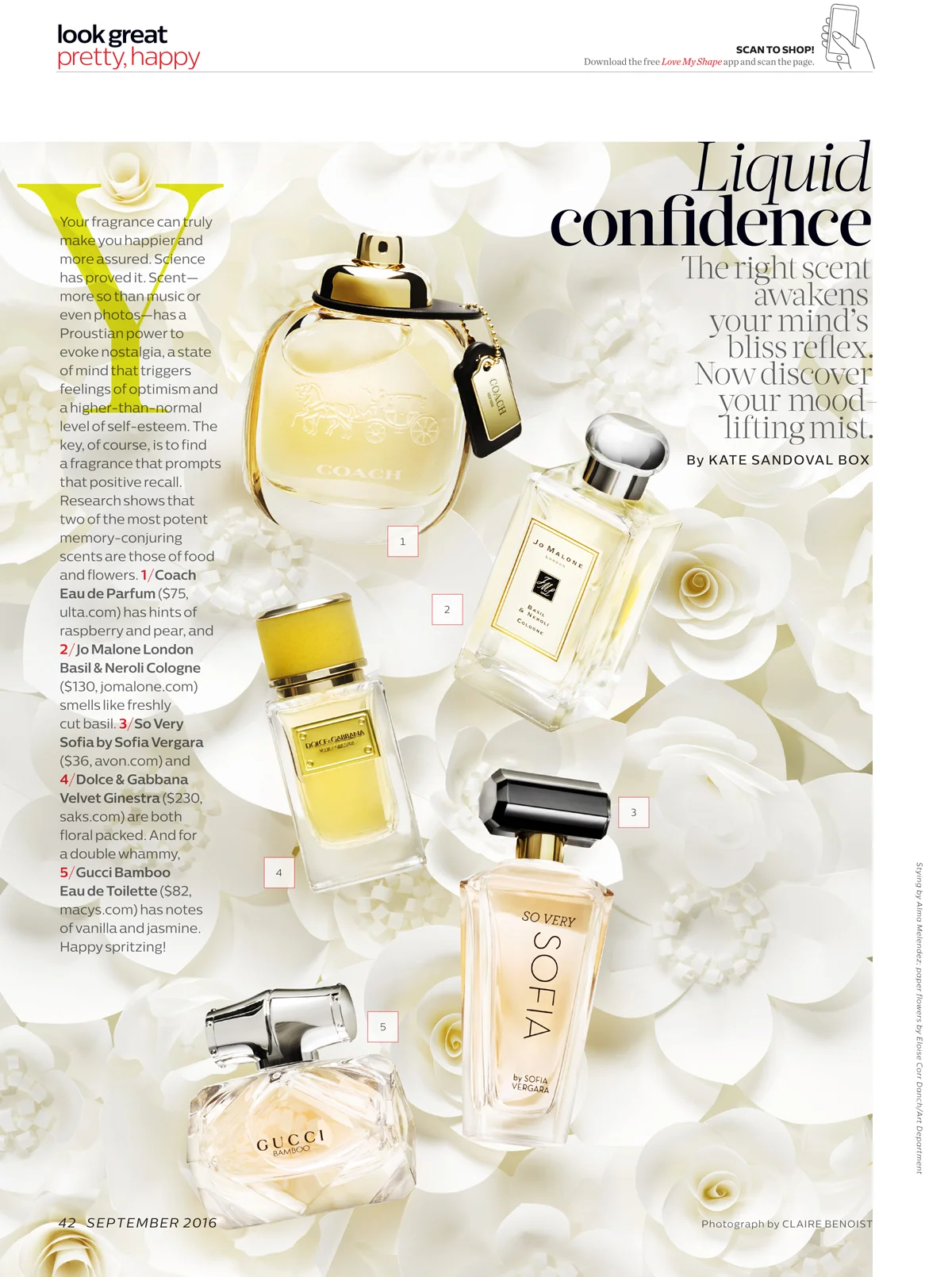 SHAPE Magazine, Sept 2016. Photo: Claire Benoist