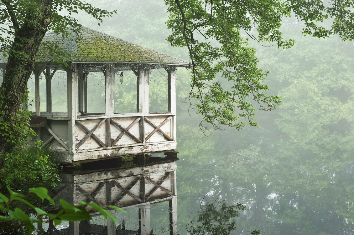 Gazebo in the Mist by Cindy Horovitz Wilson