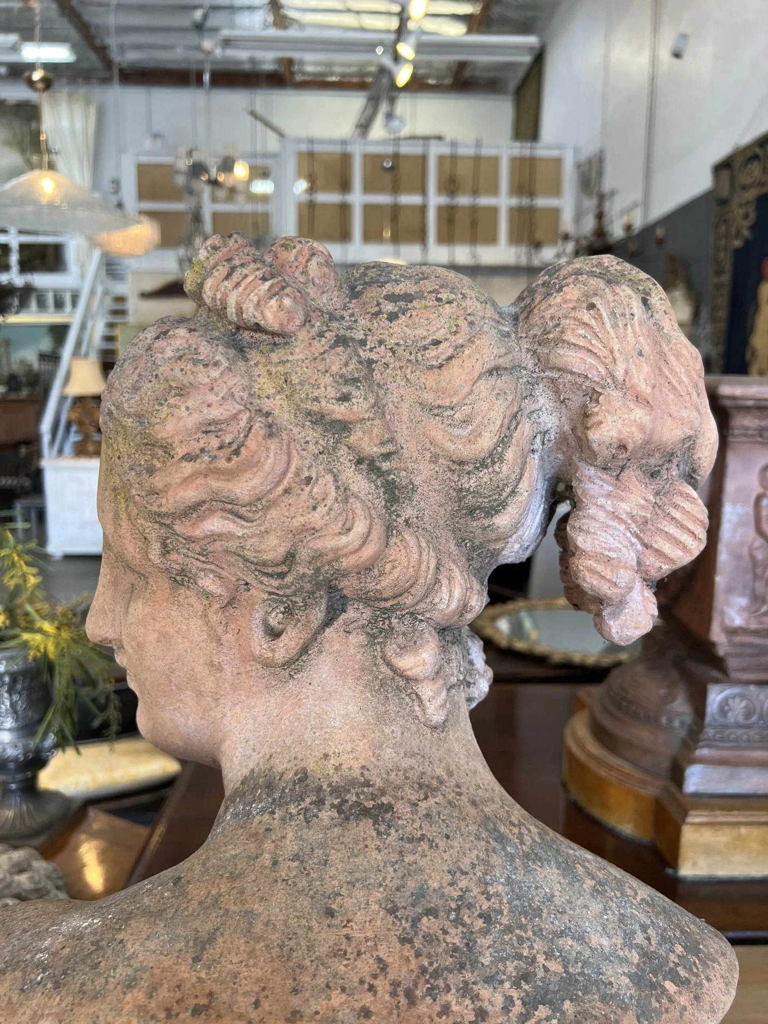 Italian Terracotta Garden Bust Galatea  (6).jpg