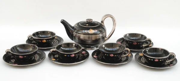 Hand Painted Deco Teapot 