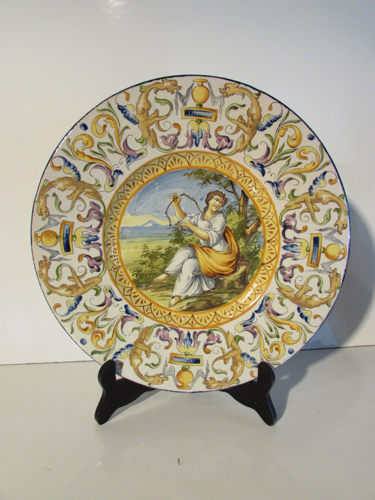Medium ceramic plate decorated