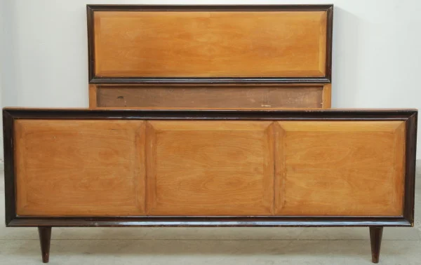 Bed Frame with Ebonised Wood Borders