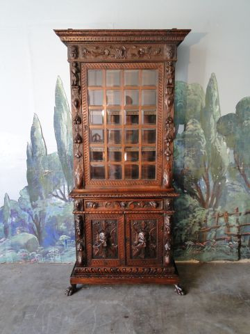 Antique Tuscan Renaissance Bookcase
