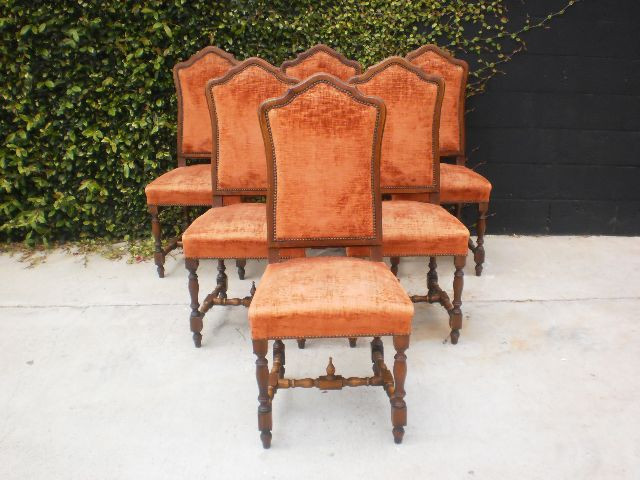 Set of 6 Fine Antique Tuscan Dining Chairs