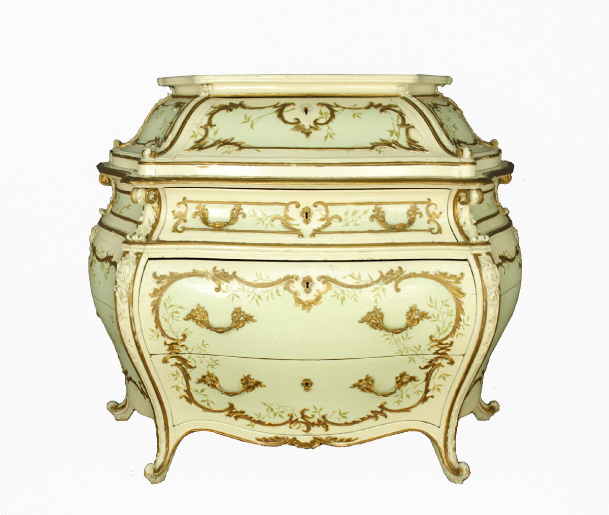Venetian Serpentine Shape Lacquered