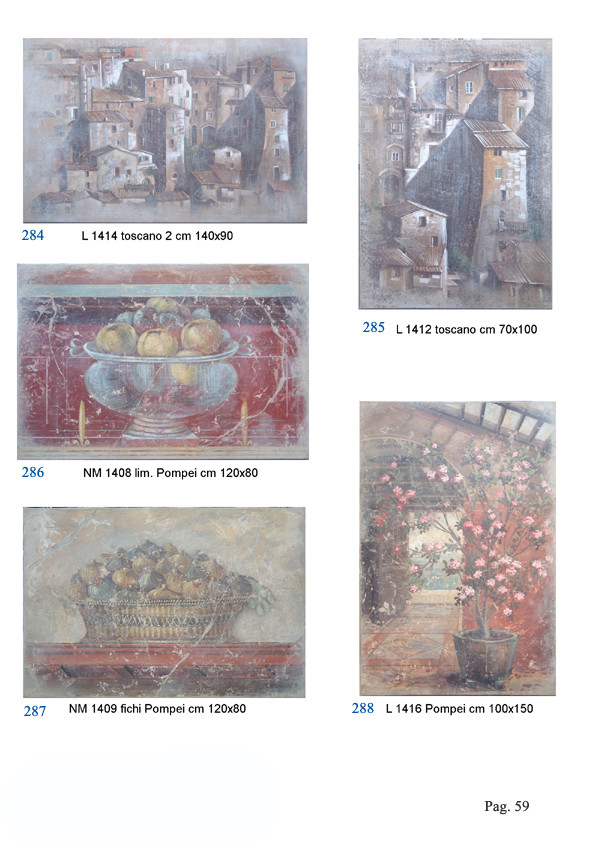 Hand Made Italian Frescoes Gardens