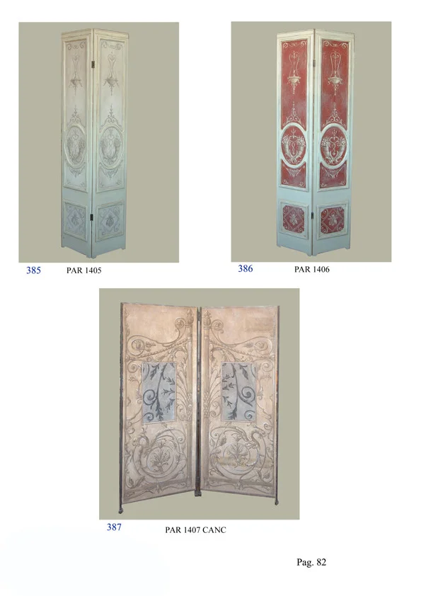 Hand Made Italian Frescoes Room Dividers