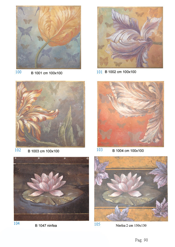 Hand Made Italian Frescoes: Flowers & Fruits — Bellini's Antique