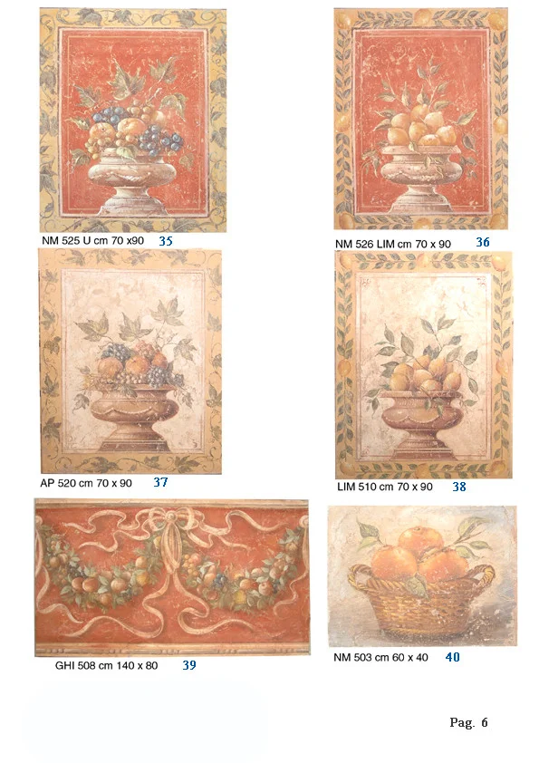 Hand Made Frescoes Fruits