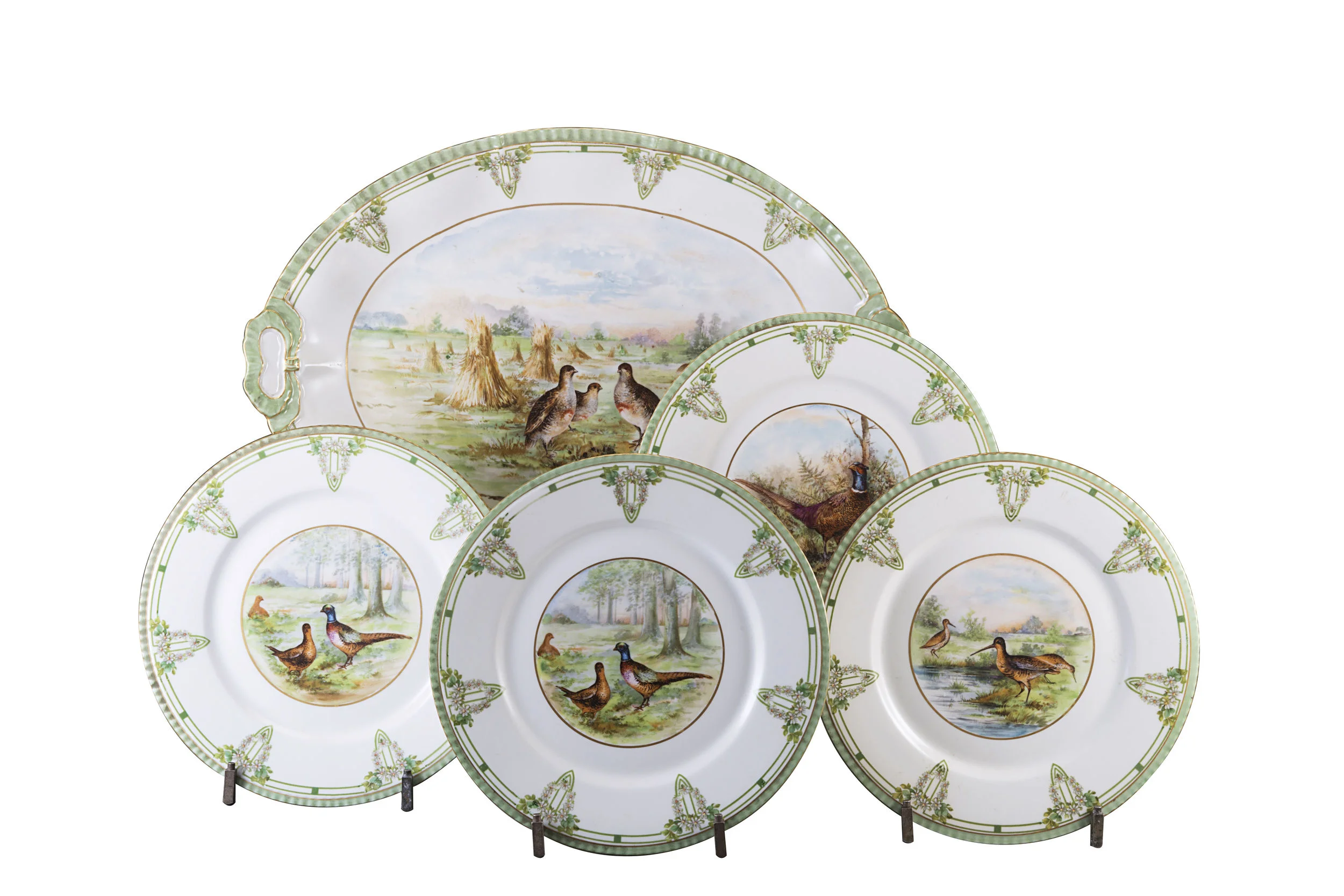 Set of twelve plates and tray by R. Ginori
