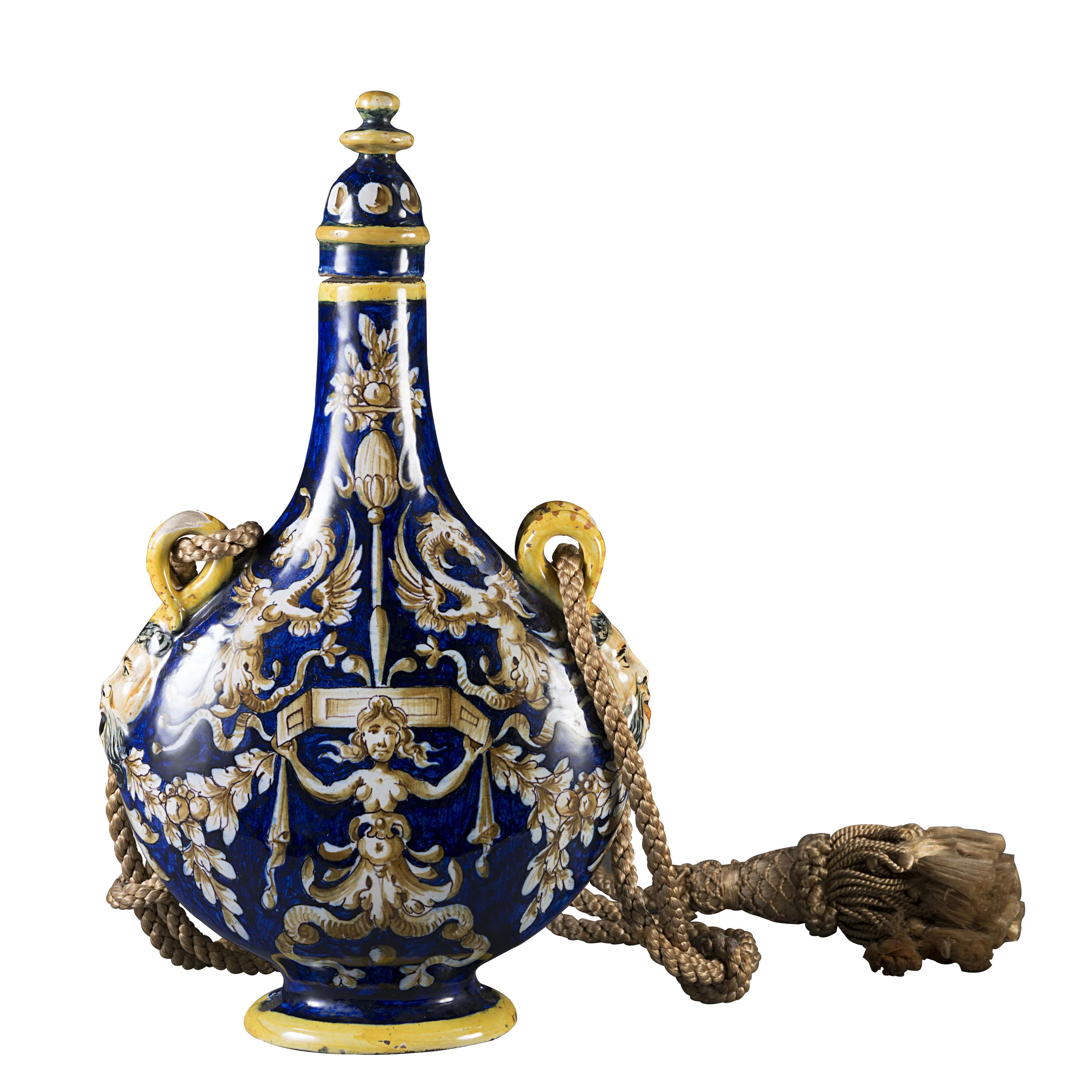 Majolica Pilgrim flask