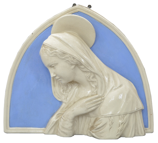 Italian Ceramic Madonna Robbiana cm 30  della Robbia Style