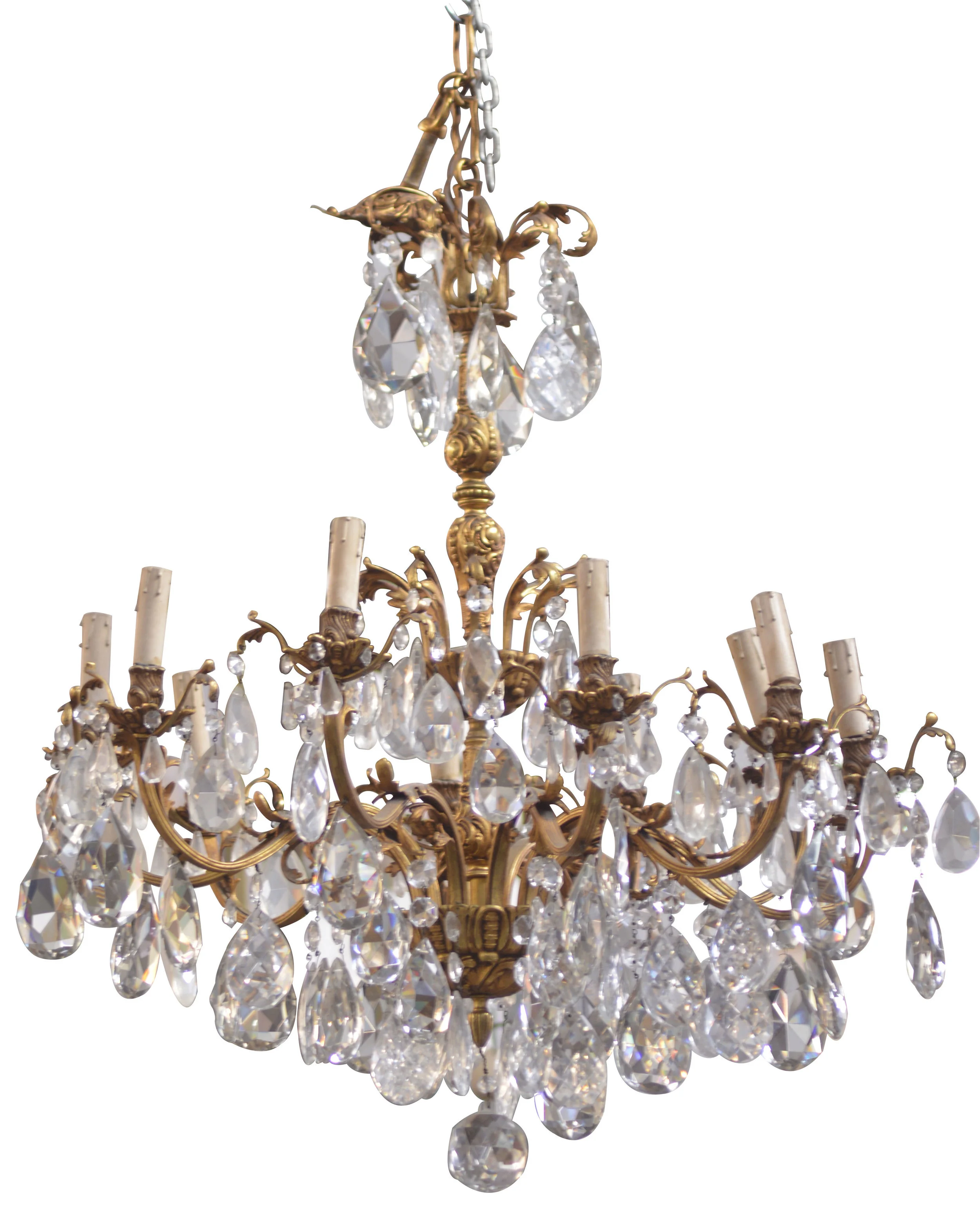 Ten Lights Bronze Chandelier