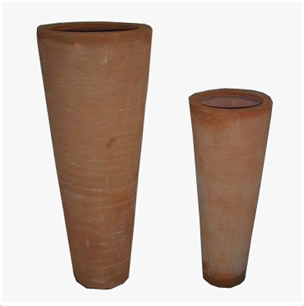 Terracotta Modern Cone Vase 