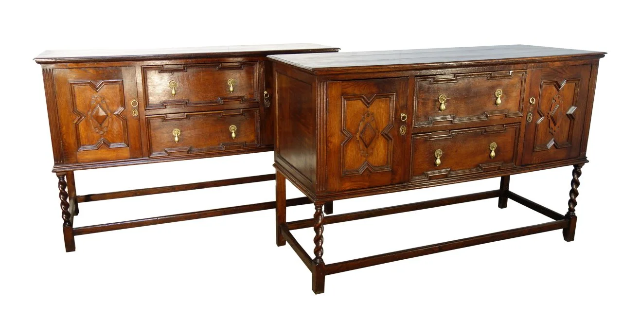 Pair of oak credenzae 19th Century