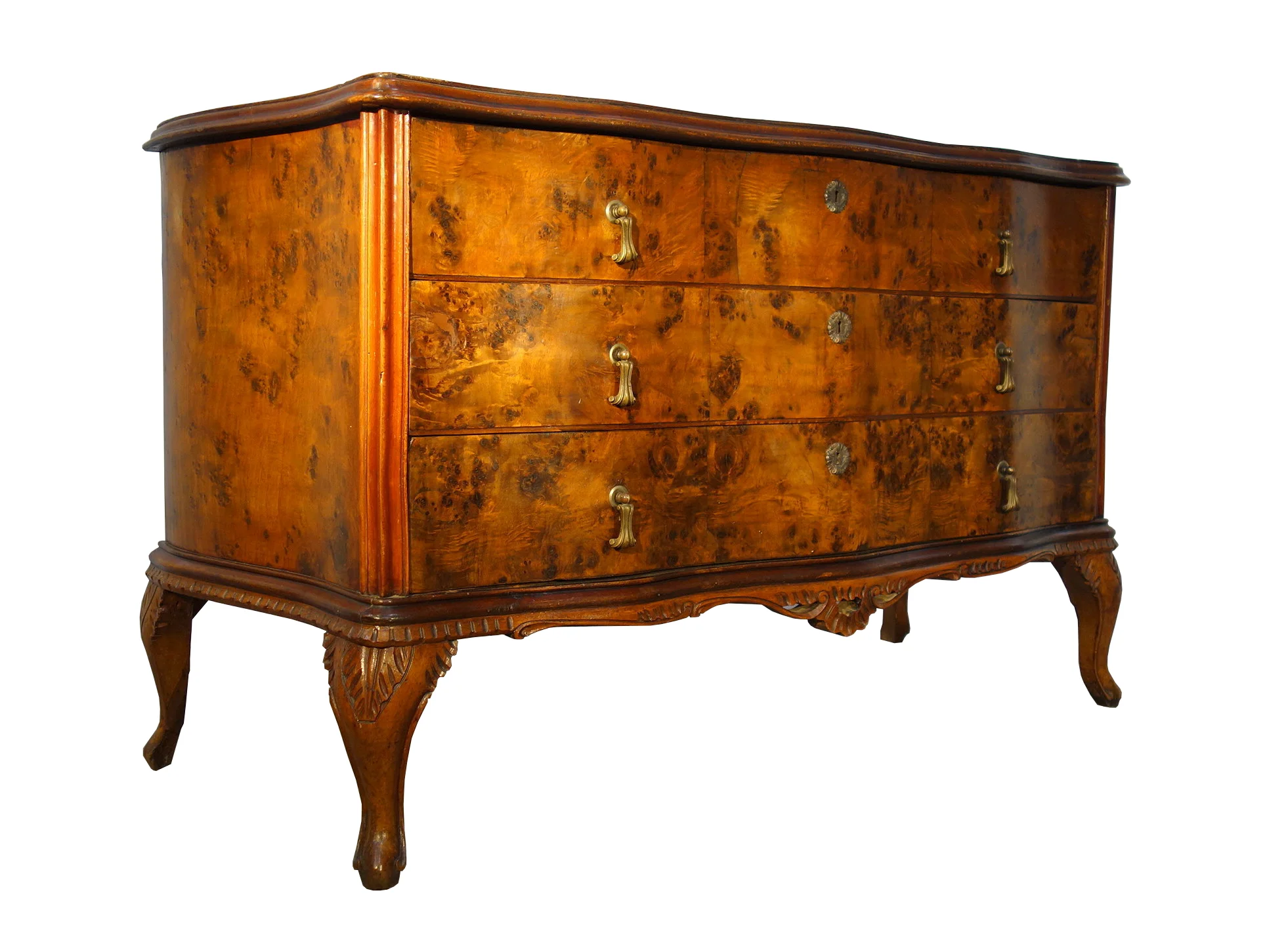 Venetian Dresser Burled Veneer