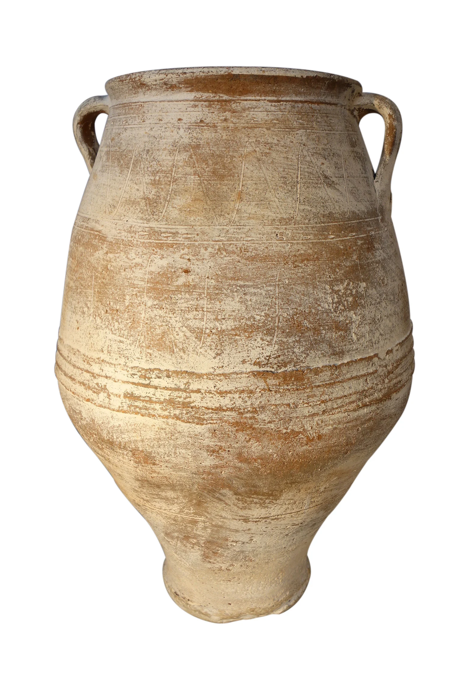 Mediterranean Antique White Patinated Terracotta