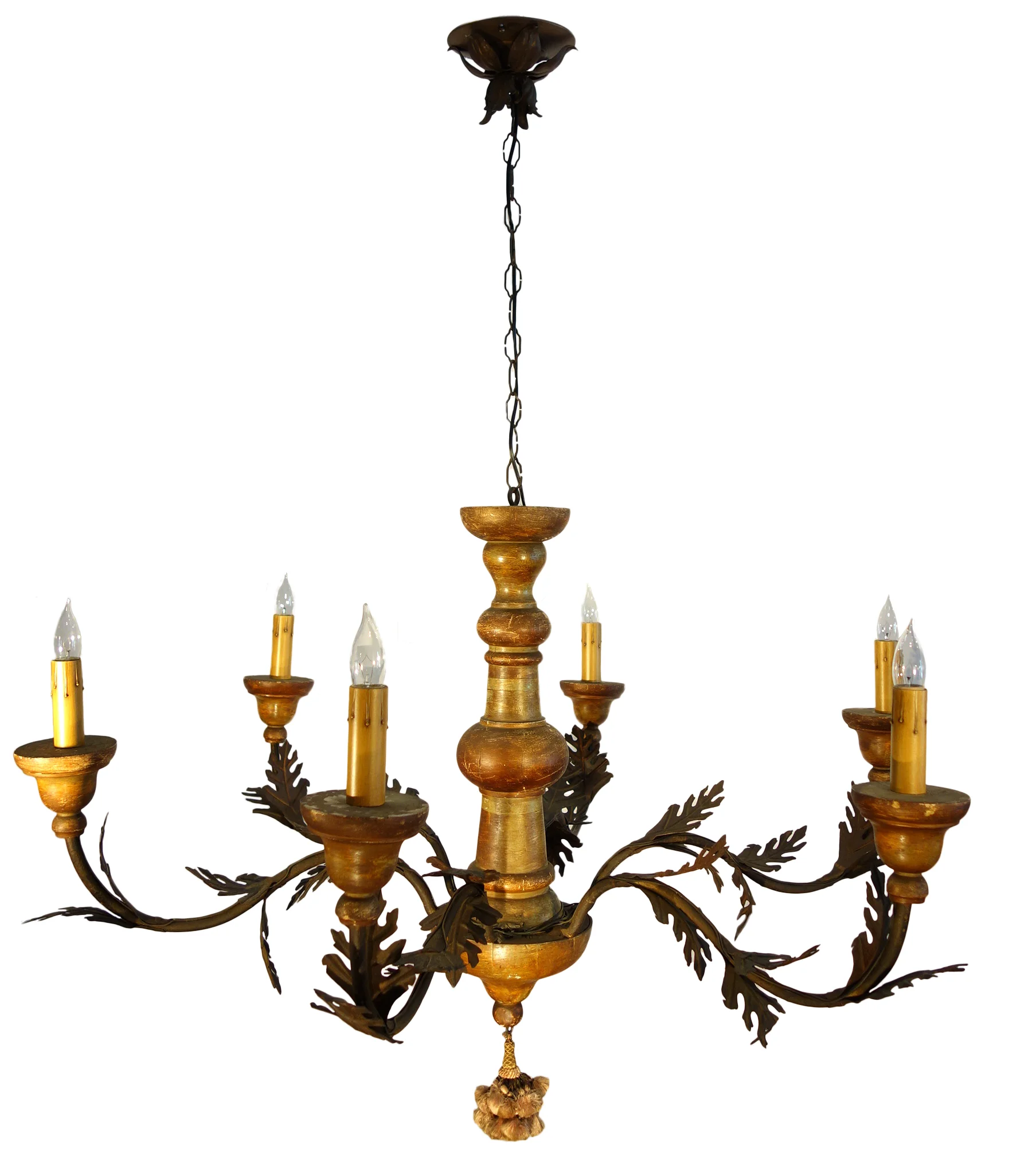 Venetian Painted Wood Chandelier