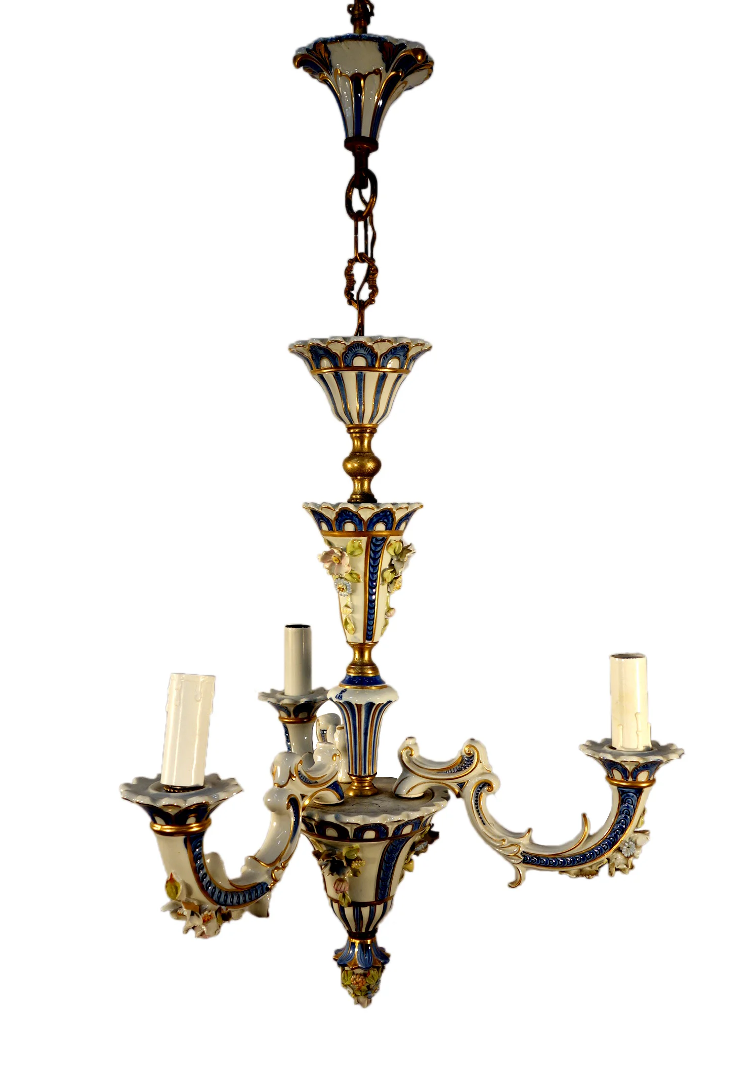Porcelain Capodimonte Little Chandelier