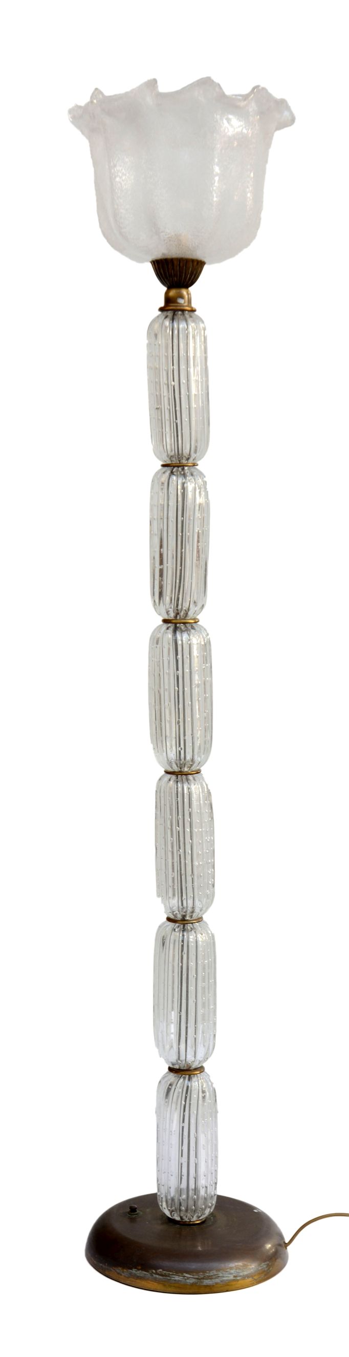 Murano Glass Torchiere Floor lamp