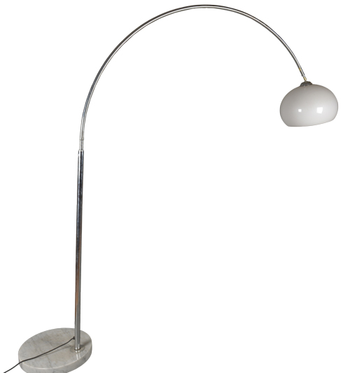 Mid Century Italian Chrome Floor Lamp, Vintage Floor Lamp Marble Base