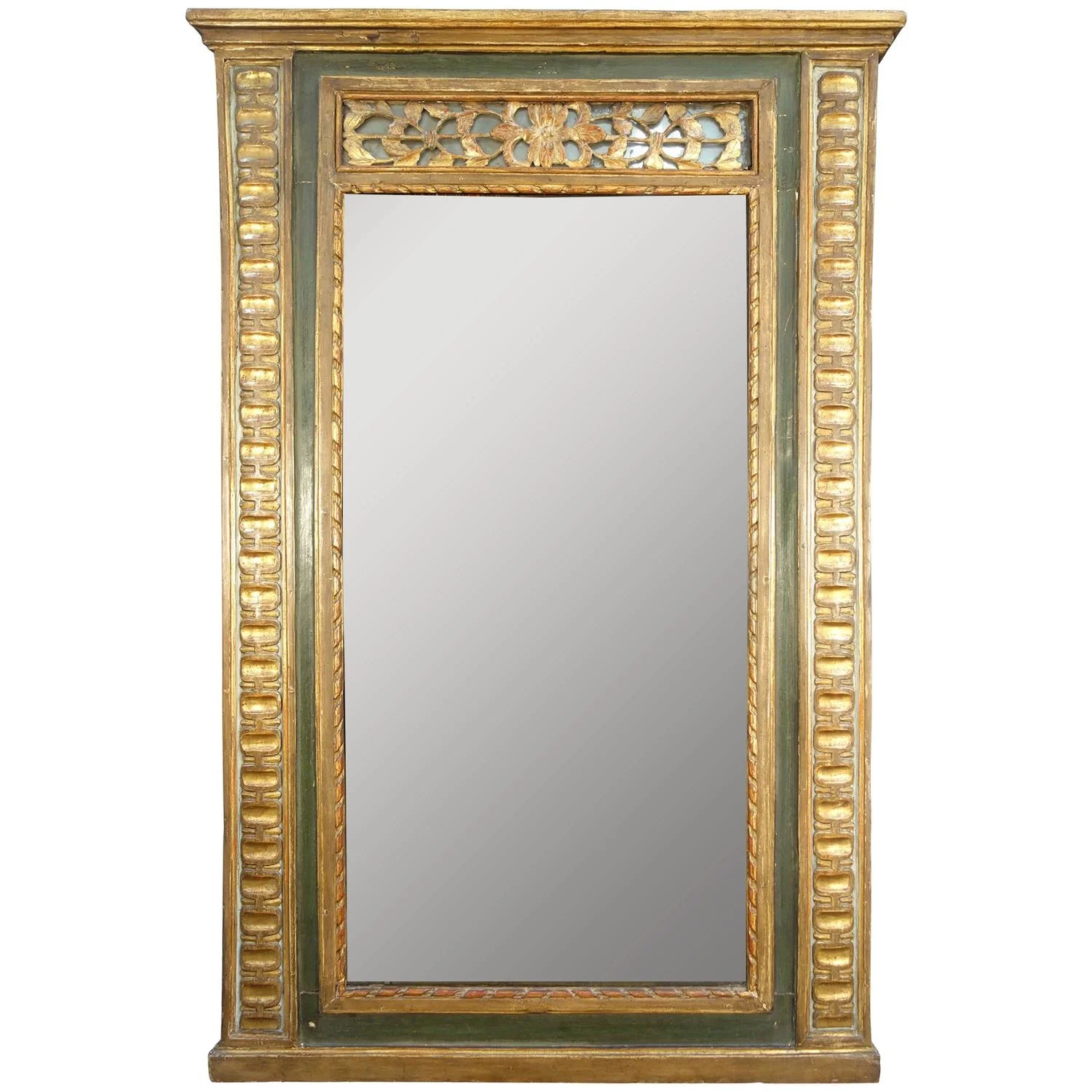 Gold gilded & painted Mirror, 1880