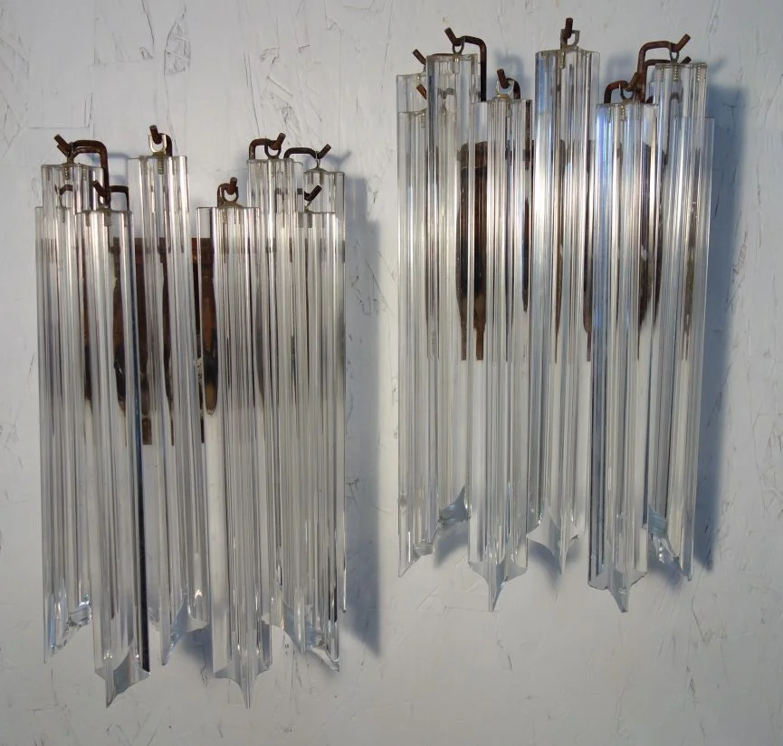 Venini Glass Sconce Pair