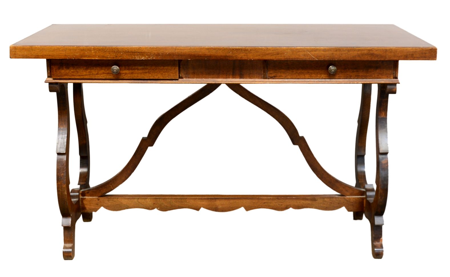 French writing desk. Formal reproduction furniture.