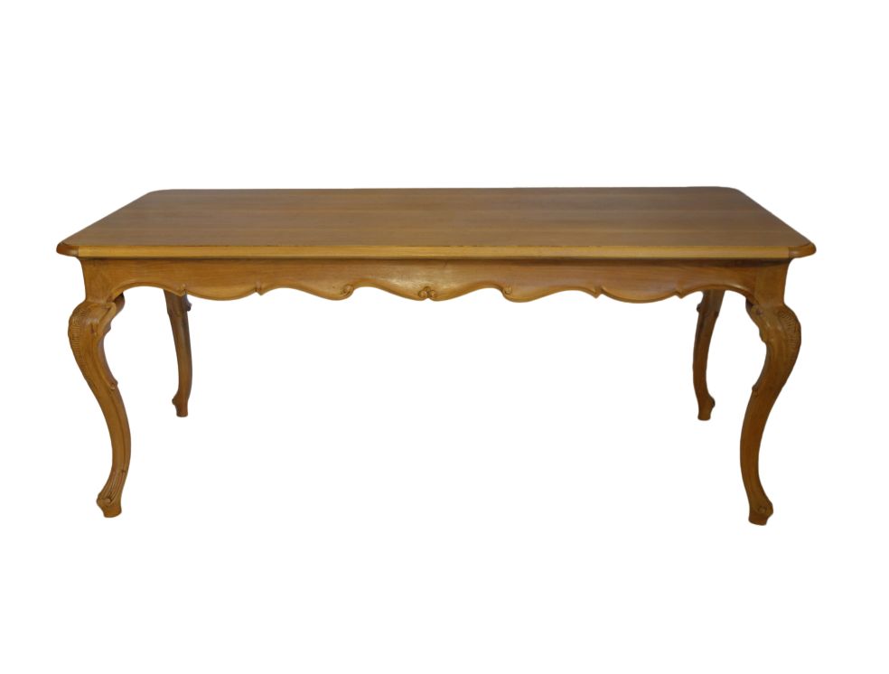 Louis XV Style Formal Natural Italian Walnut Dining Table