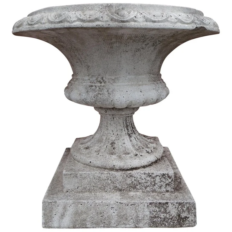 Vintage Italian Pair of Large Planter Urns from Lake Como Italy