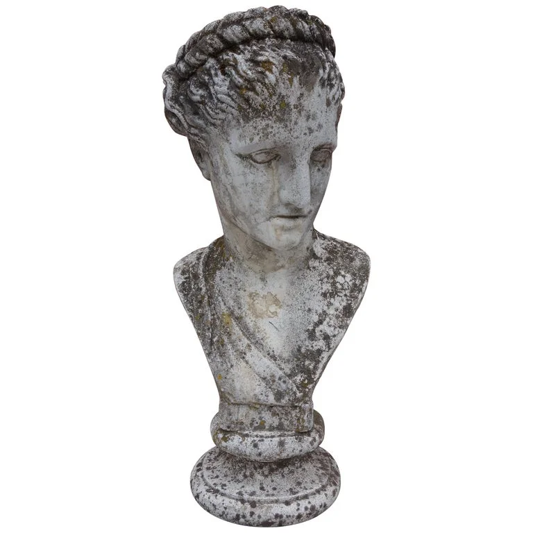 Antique Italian Renaissance Style HERMES Bust in Grisaglia from Lake Como