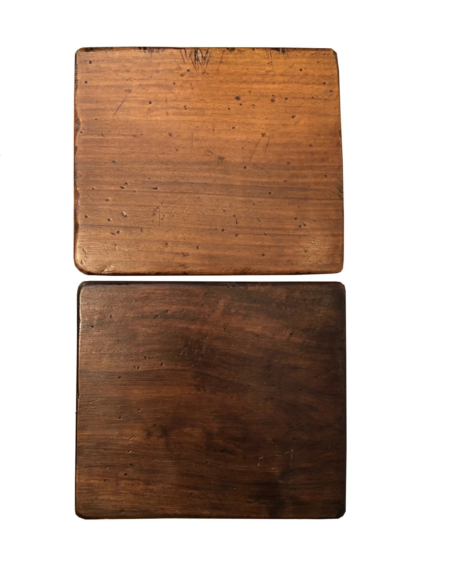 Handcrafted in Italy of aged solid Italian walnut, chestnut and other select hardwoods.