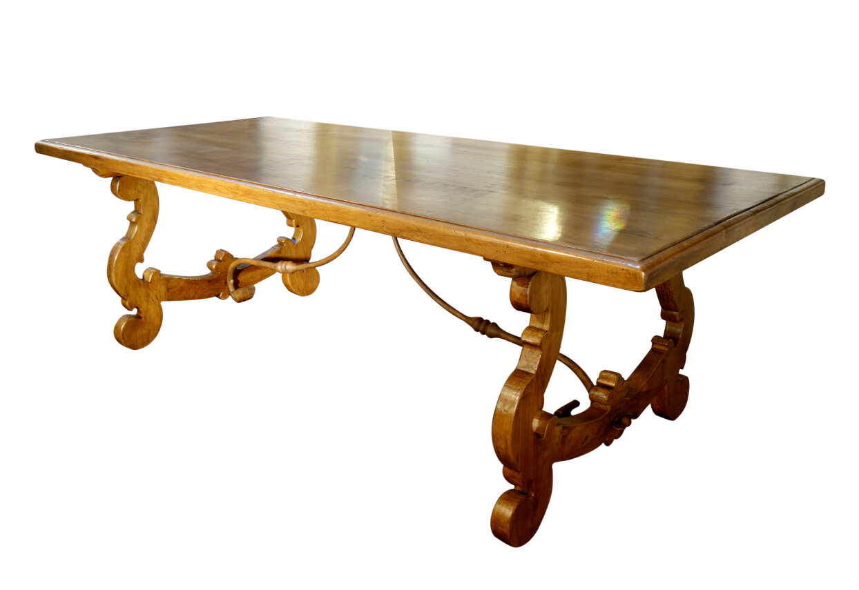 blonde walnut lira table (2).JPG