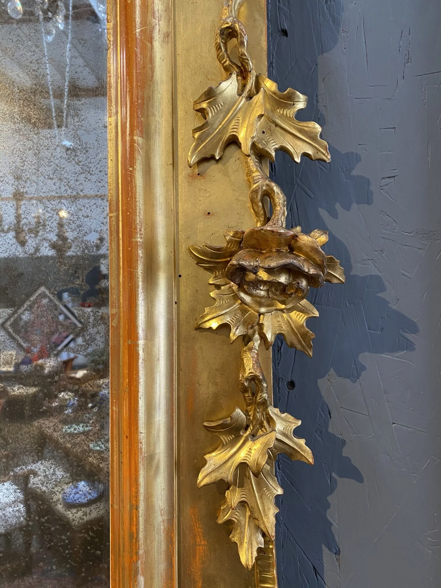 Italian Antique Gold Mirror 19Th C (7).jpg