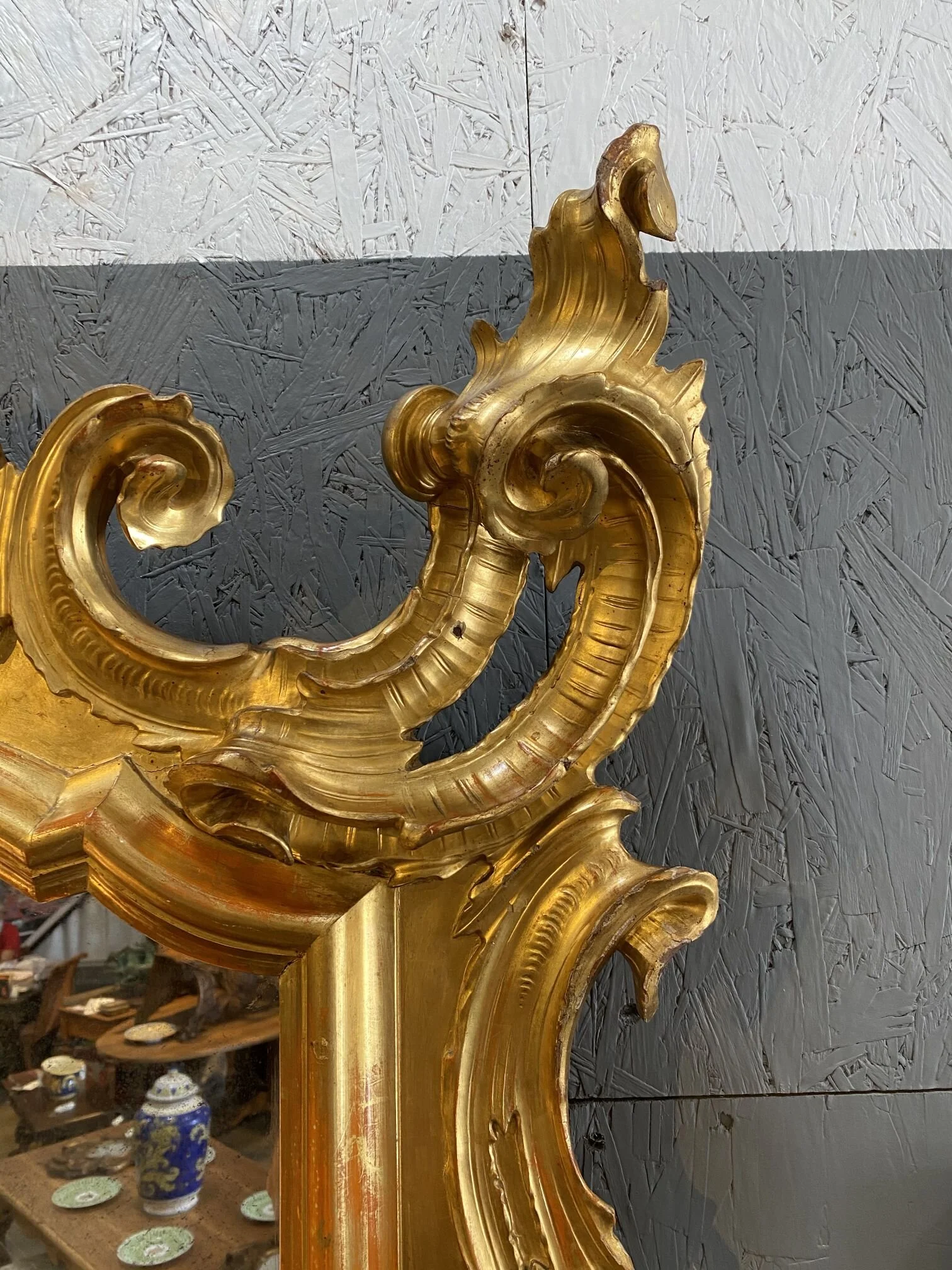 Italian Antique Gold Mirror 19Th C (8).jpg