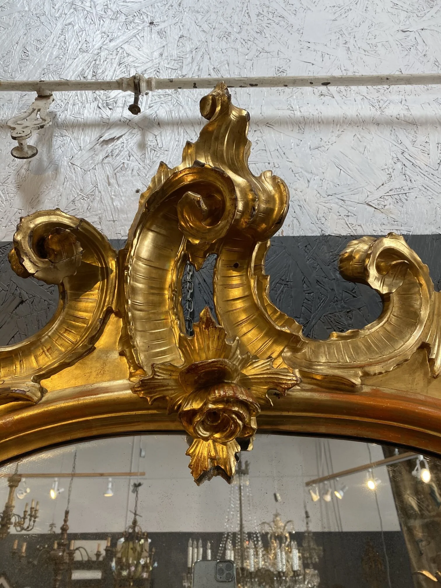 Italian Antique Gold Mirror 19Th C (9).jpg