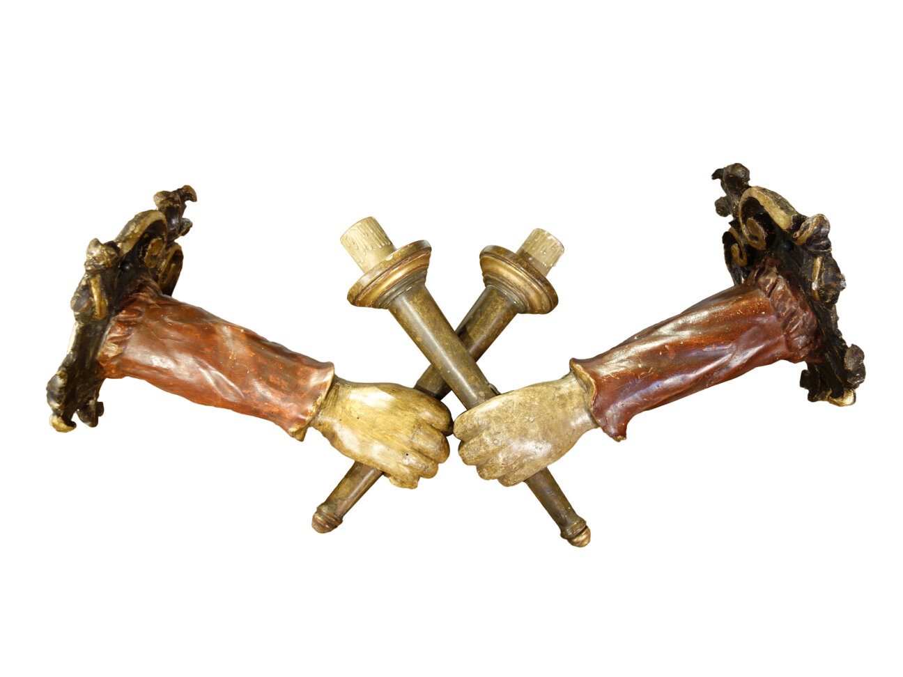 italian-painted-arms-sconces