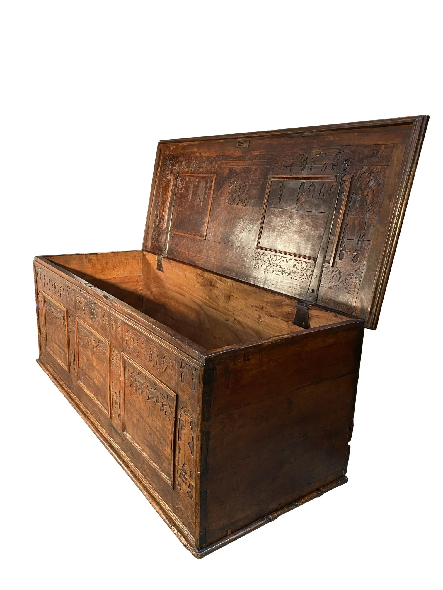 Late 16th Century Venetian Cedar Wood Cassone Nuptial Chest Garden of ...