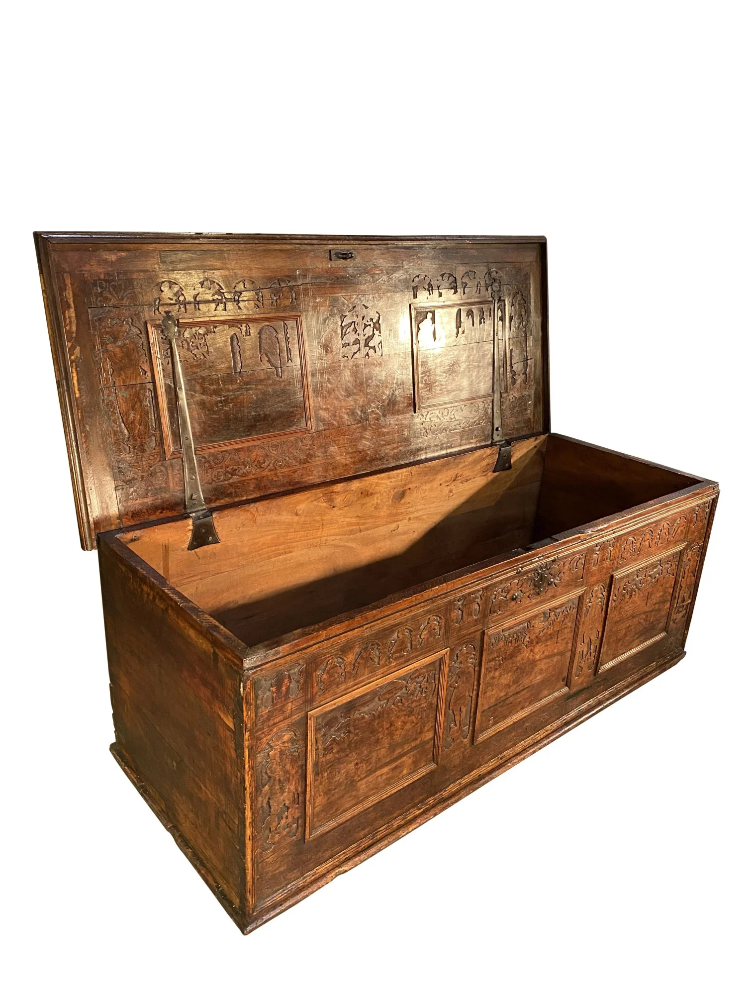 Late 16th Century Venetian Cedar Wood Cassone Nuptial Chest Garden of ...