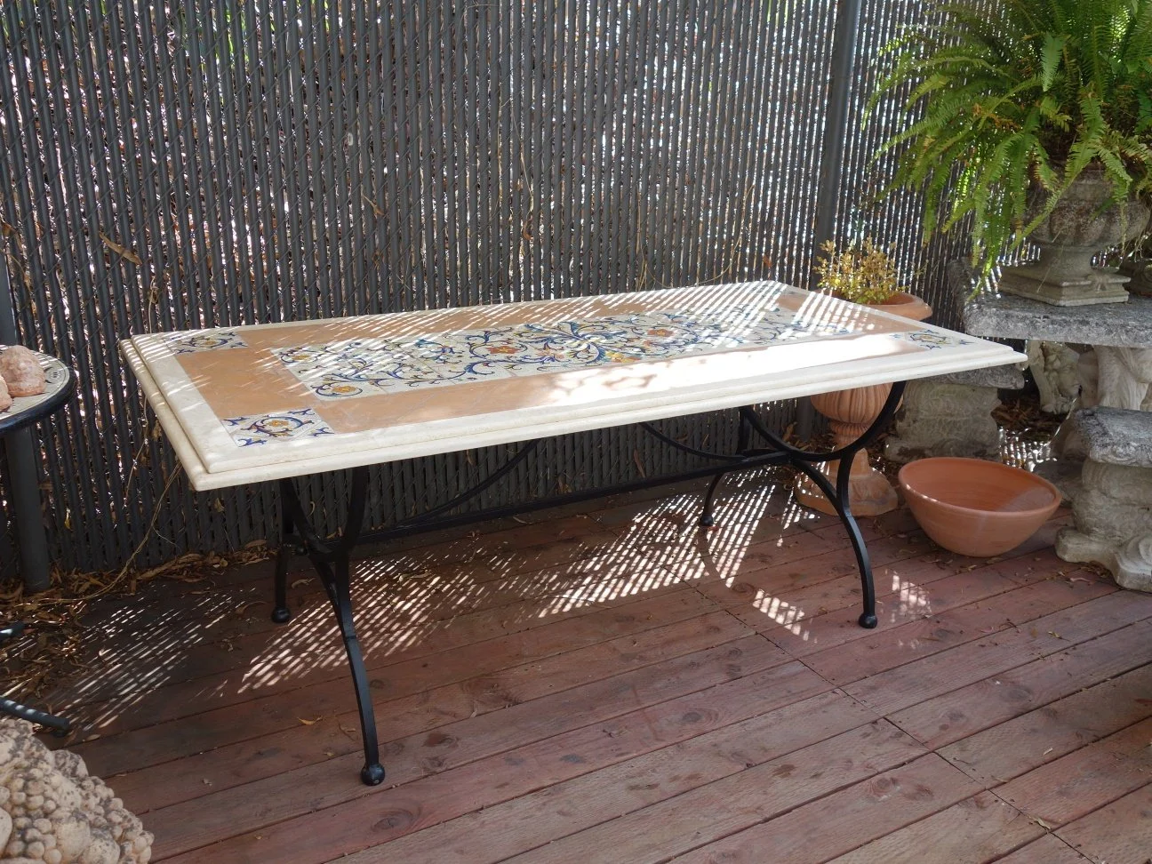 Deruta Italian Outdoor Tables In Stock — Bellini's Antique Italia