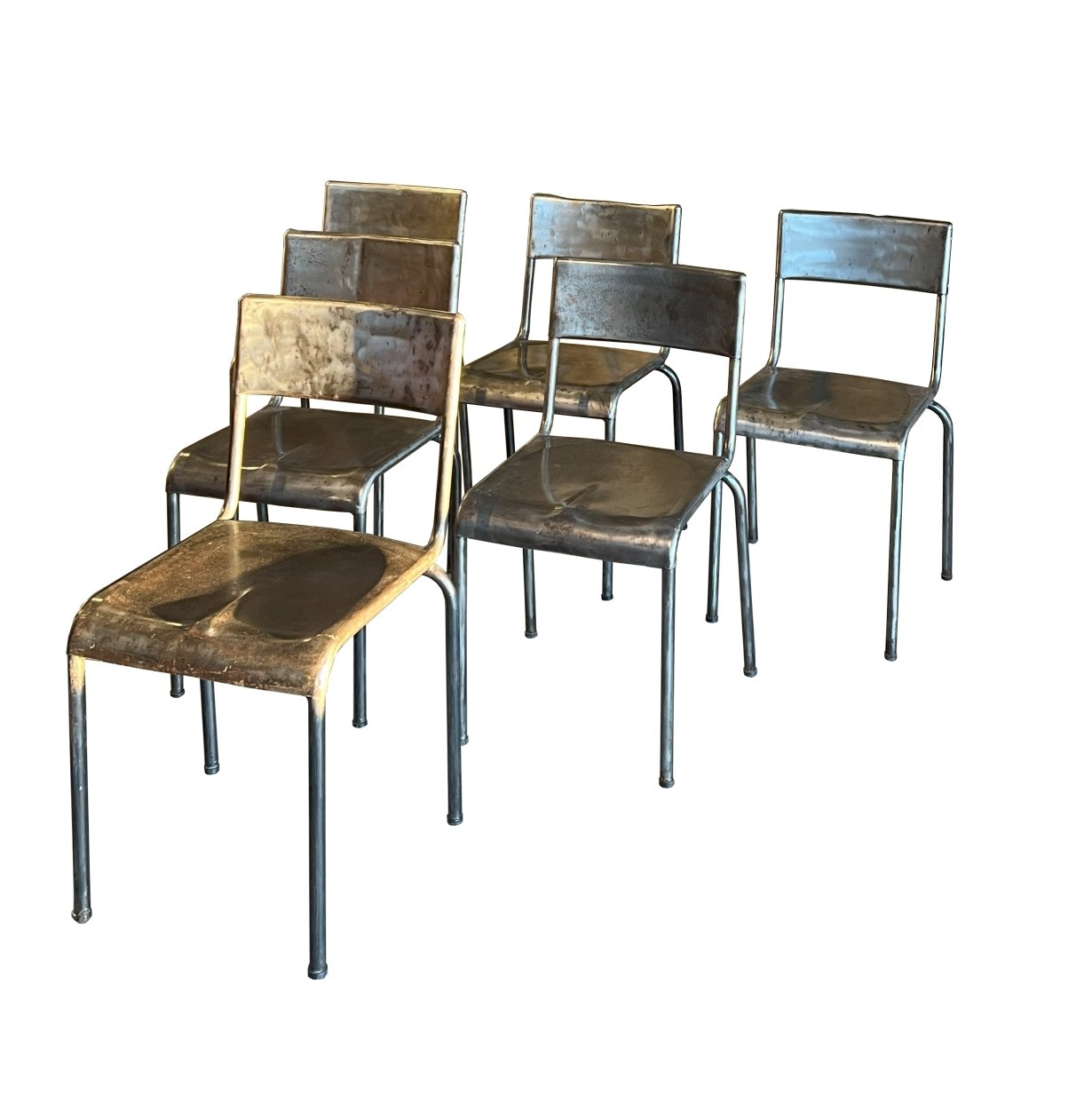 Set of six Italian Vintage Metal Chairs