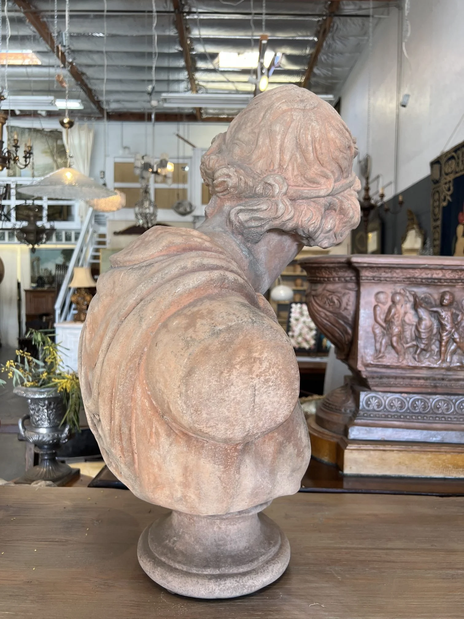 Italian Terracotta Garden Bust Apollo (8).jpg