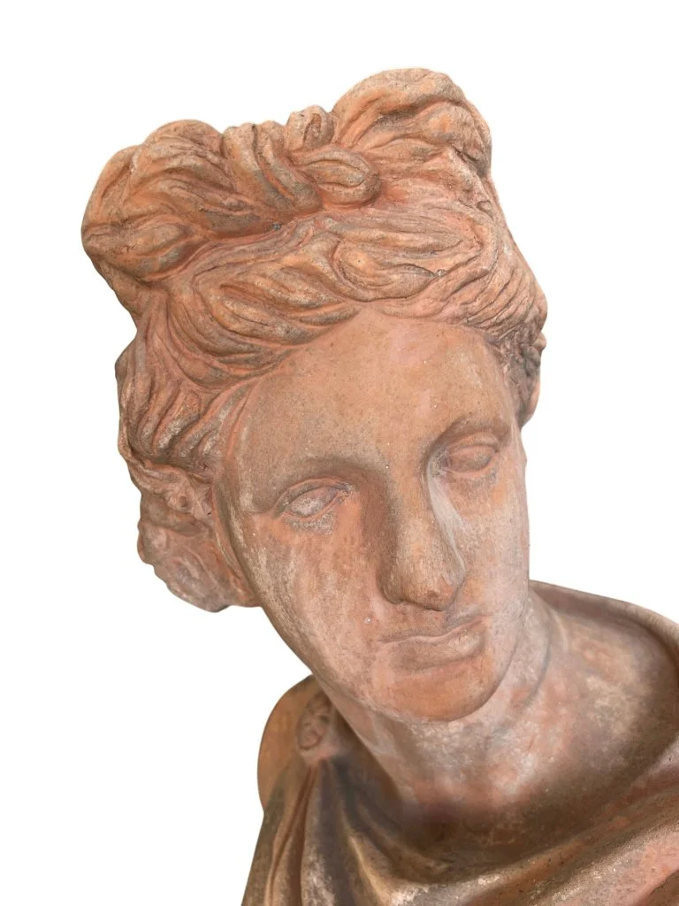 Italian Terracotta Garden Bust Apollo  (6).jpg
