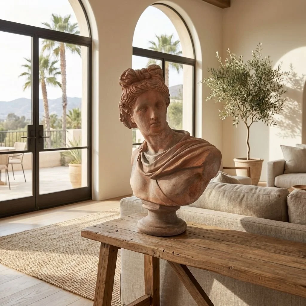 Bellini Antique 19th Century Terracotta Apollo Bust   (1).jpg