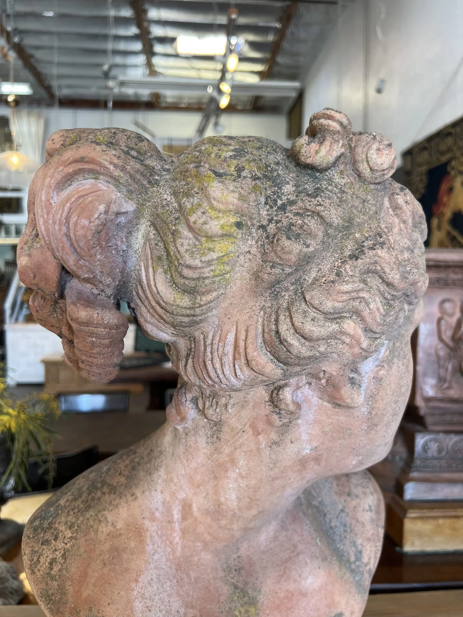 Italian Terracotta Garden Bust Galatea  (8).jpg